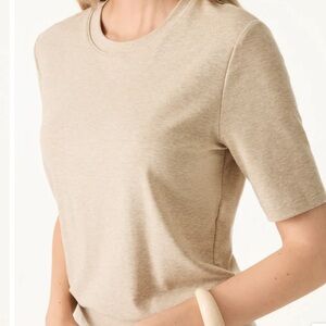 OGL Brami Crewneck Tee in Heather Tan